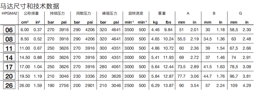 HPGMA2邦貝Bondioli齒輪馬達技術(shù)數(shù)據(jù)